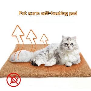 Tapis de chenil auto-chauffant pour chat et chien respirant doux agneau cachemire tapis chauffant chaud pour animaux de compagnie coussin de stockage de chaleur détachable pour animaux de compagnie - Product Image 4