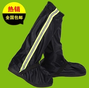 Copriscarpe Impermeabili Alti con Suole Antiscivolo Rinforzate e Resistenti all'Abrasione; Stivaletti Impermeabili in Tessuto Oxford per Adulti Unisex - Product Image 2