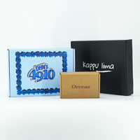 Caja de Cartón Corrugado Impresa en Azul Personalizada para Envíos de Ropa, Embalaje de Cartón Plegable de Alta Gama para Ropa Interior, Calcetines, Caja de Envío para Comercio Electrónico