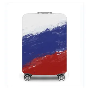 Customized Logo Pattern Printed Luggage Cover Elastic Polyester Suitcase Cover Protective Luggage Case Cover