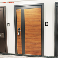 Puerta de Seguridad Exterior Moderna de Fábrica Prettyhouse, Puerta de Seguridad de la Mejor Calidad con Cerradura Múltiple