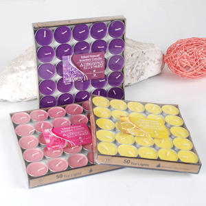 شموع شاي بيضاء فاخرة بدون رائحة - وقت احتراق 4/6/8 ساعات في أكواب ألومنيوم للبيع بالجملة - Product Image 1