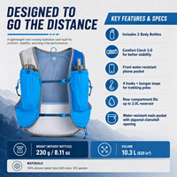 Sac à dos de course léger personnalisé OEM avec 2 bouteilles souples pour la course en trail, la randonnée et le marathon