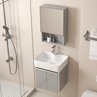 Usine Personnalisé Salle De Bains Vanités Pvc Salle De Bains Cabinet Pas Cher Petite Salle De Bains Vanités Avec Lavabo