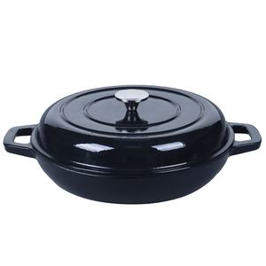 Casserole de grande taille, casserole en <span class=keywords><strong>fonte</strong></span> émaillée, casserole française peu profonde - Product Image 3