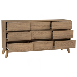 Aparador Versátil HIRADO de 1.5M en Color Roble Natural, Patas de Madera Maciza, Mueble Buffet Grande para Decoración de Comedor Estilo Escandinavo - Product Image 2