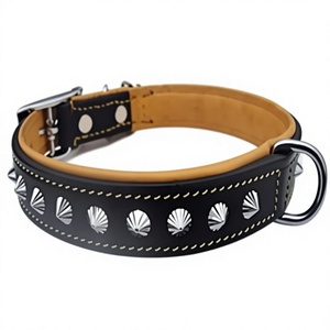 Hot Selling Online Large <b>Dog</b> Pet <b>Collar</b> Punk Style Spike Rivet Durable <b>Leather</b> Leashes Solid Eco-Friendly Anti-Bite Feature - Product Image 1