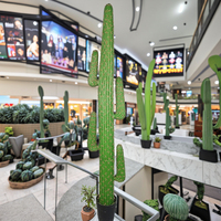 Grandes plantes artificielles de cactus PE de luxe en stock, hauteur 206cm, herbe en plastique, haute assurance pour paysage extérieur, mariage