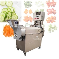 Cortadora de frutas y patatas de doble cabeza, cortadora industrial de verduras, col eléctrica, cortadora de verduras de cebolla verde