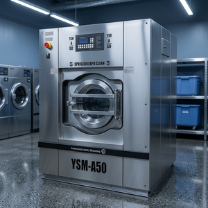 Lavadora-Extractora Industrial Comercial Totalmente Automática de Acero Inoxidable de 50 kg, Máquina de Lavandería Eléctrica para Hoteles y Fábricas - Product Image 3