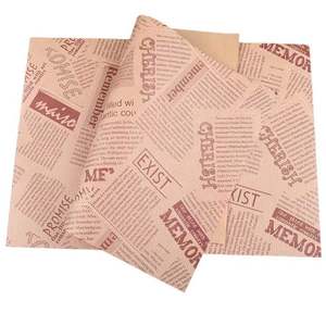 Wholesale Custom Food Grade Greaseproof <b>Paper</b> Hot Sale Disposable <b>Wax</b> <b>Paper</b> Food Wrapping Kraft and Hamburger Greaseproof <b>Paper</b> - Product Image 1