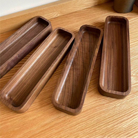 Porte-stylos et porte-crayons en bois de noyer noir naturel, boîte de rangement multifonctionnelle pour fournitures de bureau