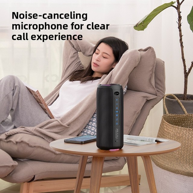 Wireless for 5.0 Waterproof Dustproof Drop-proof Speaker NFC Built-in Battery Outdoor Portable Card Slot Dual Horn RGB