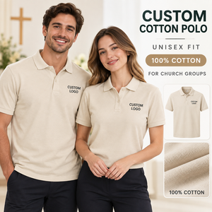 Camiseta Polo Personalizada 100% Algodón Unisex con Logotipo para Iglesia, Camisa de Equipo de Ministerio en Piqué Suave, Fabricante de Ropa Bordada - Product Image 1