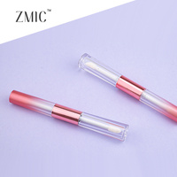 Tubes de brillant à lèvres double face vides, rechargeables, pour rouge à lèvres liquide, en plastique, avec mécanisme rotatif, dégradé, 2-en-1, avec bouchon