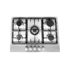 CE ROHS 5 Burner สแตนเลส LPG อุปกรณ์ความปลอดภัยแก๊ส Cooktop