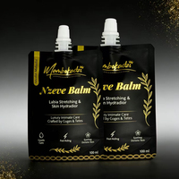 Pochette souple personnalisée avec bec verseur, estampage à chaud doré, 100 ml, sac composite noir anti-fuite pour cosmétiques, shampoing, liquides