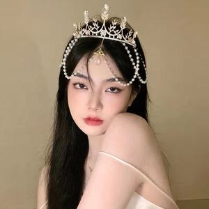 Venta Directa de Fábrica, Corona de Novia Estilo Barroco, Personalidad, Moda, Hermosa Corona de Novia, Regalo de <span class=keywords><strong>Cumpleaños</strong></span>, Tiara - Product Image 3