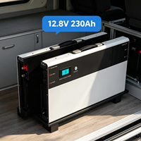 Baterai Penyimpanan LiFePO4 Dinding Tetap 12V 230Ah Unit Daya Tahan Lama untuk Kebutuhan Energi Camper Van dan Berkemah