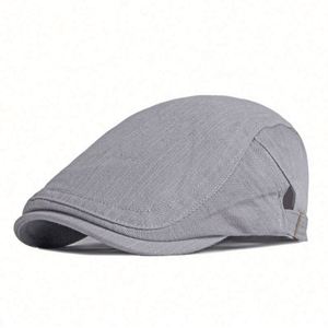 Wholesale Solid Color Plain Sports Casual All Seasons Gatsby Ivy Vintage Adjustable <b>Flat</b> Outdoor Unisex Newsboy <b>Hat</b> for Men - Product Image 4