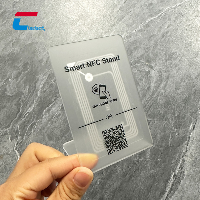 NFC clear Printable Blank 213 Writable Payment Nfc Table Display Stand