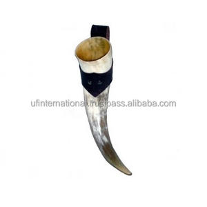 Cadeau de fête unique corne à boire de buffle couleur corne naturelle avec un design personnalisé poli et une taille top vente prix pas cher - Product Image 5