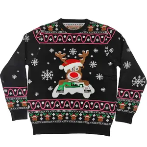 OEM-suéteres de Navidad para mujer, jerseys de Navidad para hombre y mujer, suéter personalizado unisex