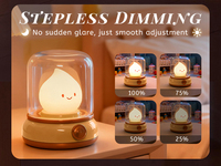 Veilleuse LED créative rétro Capybara, mini lampe de chevet moderne en ABS avec contrôle tactile, fonction bruit blanc et alimentation par piles