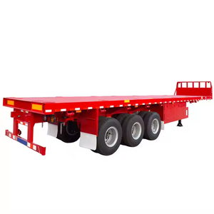 Semirremolque de Plataforma Plana de Acero de 40 Pies, 2/3/4 Ejes, para Carga/Contenedores, con Cierre Giratorio - Product Image 1