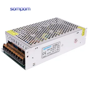 เอาต์พุตเดี่ยว SOMPOM ประสิทธิภาพ 85% ราคาโรงงาน 200W AC to DC แหล่งจ่ายไฟสลับ SMPS สําหรับเครื่องพิมพ์ 3D