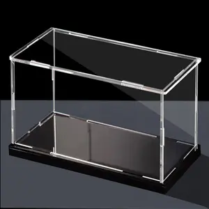 Оптовая продажа на заказ квадратная прозрачная поликарбонатная акриловая витрина для коммерческой витрины