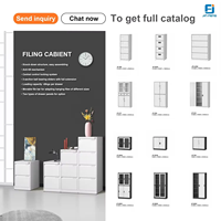 Armoire de classement verticale moderne à 4 tiroirs en métal avec tiroirs verrouillables pour bureau, école, supermarché