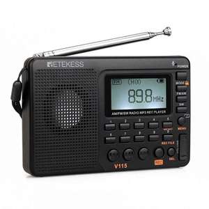 Radio portable Retekess V115 AM FM SW, lecteur MP3 1000 mAh, écran LCD, prise en charge multilingue, haut-parleur intégré - Product Image 4