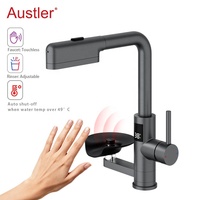 trou tasse rondelle mat noir en acier inoxydable retirer pulvérisateur évier robinet de cuisine avec verre rinceur