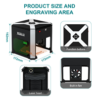 Graveur laser Wainlux K6 3000 mW, mini machine de gravure laser, imprimante de marquage de logo DIY, découpeuse pour le travail du bois et du plastique
