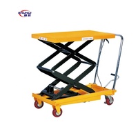 Table élévatrice à ciseaux hydraulique manuelle industrielle PT150A/PT300A, chariot élévateur manuel, plateforme de déchargement, transpalette, chariot élévateur