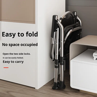 Fauteuil pliant contemporain en acier inoxydable avec coussinets souples, réglable en hauteur, capacité de charge de 400 lb, revêtement poudré, pour personnes à mobilité réduite