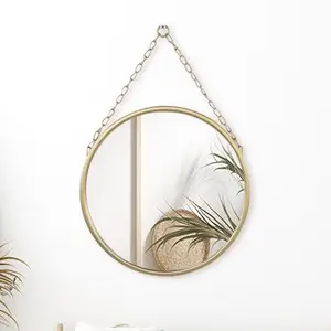 Metal Framed Wall Round Mirrors Hanging Decorative Wall Mirror