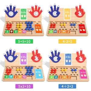 Multipurpose Arithmetic Decomposition Clip Beads Math Learning Puzzle Kids Wooden Peg <b>Board</b> <b>Game</b> - Product Image 6