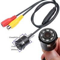 Caméra de recul de voiture avec capteur d'image couleur CMOS 1/3, 170 degrés, avec lignes de guidage pour système d'aide au stationnement
