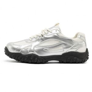 Chaussures décontractées personnalisables en cuir véritable, respirantes, légères, à enfiler, avec semelle épaisse en maille, tendance mode - Product Image 5