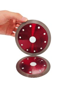 Lame diamantée industrielle de 4 pouces (20*22,23 mm) Processus de pressage à chaud OEM Lame de scie turbo à mailles personnalisable avec revêtement en titane pour la porcelaine - Product Image 6