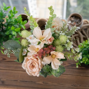 Bouquet de fleurs artificielles Meilian, rose en tissu tissé plastique, décoration d'intérieur, décoration de mariage CF01386 - Product Image 1