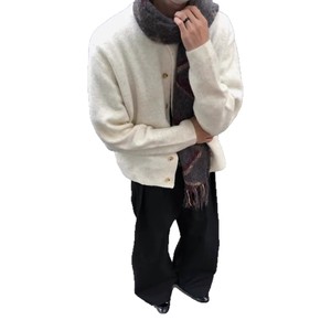 Grey Crew Neck Knit <b>Sweater</b> Men Spring Autumn Loose <b>Cardigan</b> Relaxed Fit Youth Wear MLXL2XL - Product Image 5
