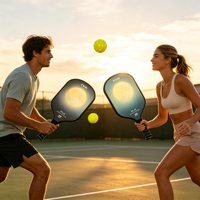 Raquette de pickleball personnalisée en fibre de carbone, noyau alvéolé de 16 mm, pour entraînement adulte, logo personnalisé, couleurs personnalisées, vente en gros pour les marques