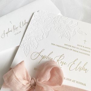 Tarjeta de Invitación de Boda de Papel Recubierto con Relieve, Moderna y de Lujo, con Logotipo Personalizado, Tarjeta de Visita Ecológica con Corte Troquelado - Product Image 6