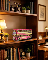 Puzzle 3D en métal de bus à deux étages de Londres, kit de montage DIY, modèle de véhicule de transport pour adultes