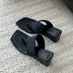 Sandalias de Plataforma con Tacón de Cuña Alto para Mujer, Elegantes, de Verano, con Suela Gruesa, Tipo Chanclas - Product Image 2