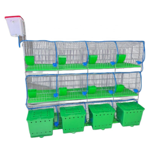 Cage à lapins empilable à 12 trous avec plateau coulissant facile à nettoyer, pour élevage commercial - Product Image 3