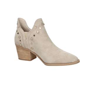 Bottines pour femmes Carmela, beige, talon de 5 cm, taille 37, en daim avec détails cloutés - Product Image 2